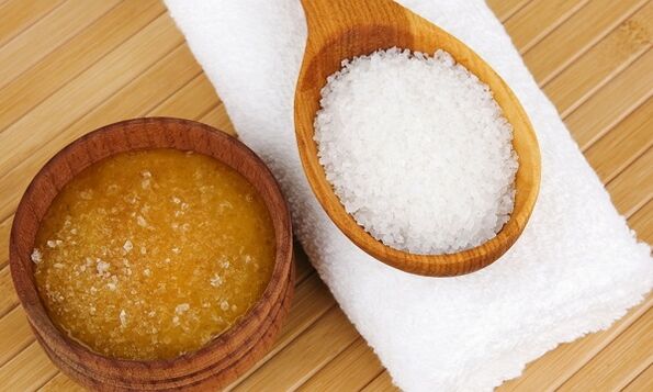 Honey and food salt to treat the knee arthrosis